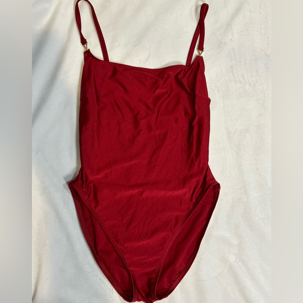 Victoria Secret Swim One-piece Bathing Suit Burgundy Red Size M